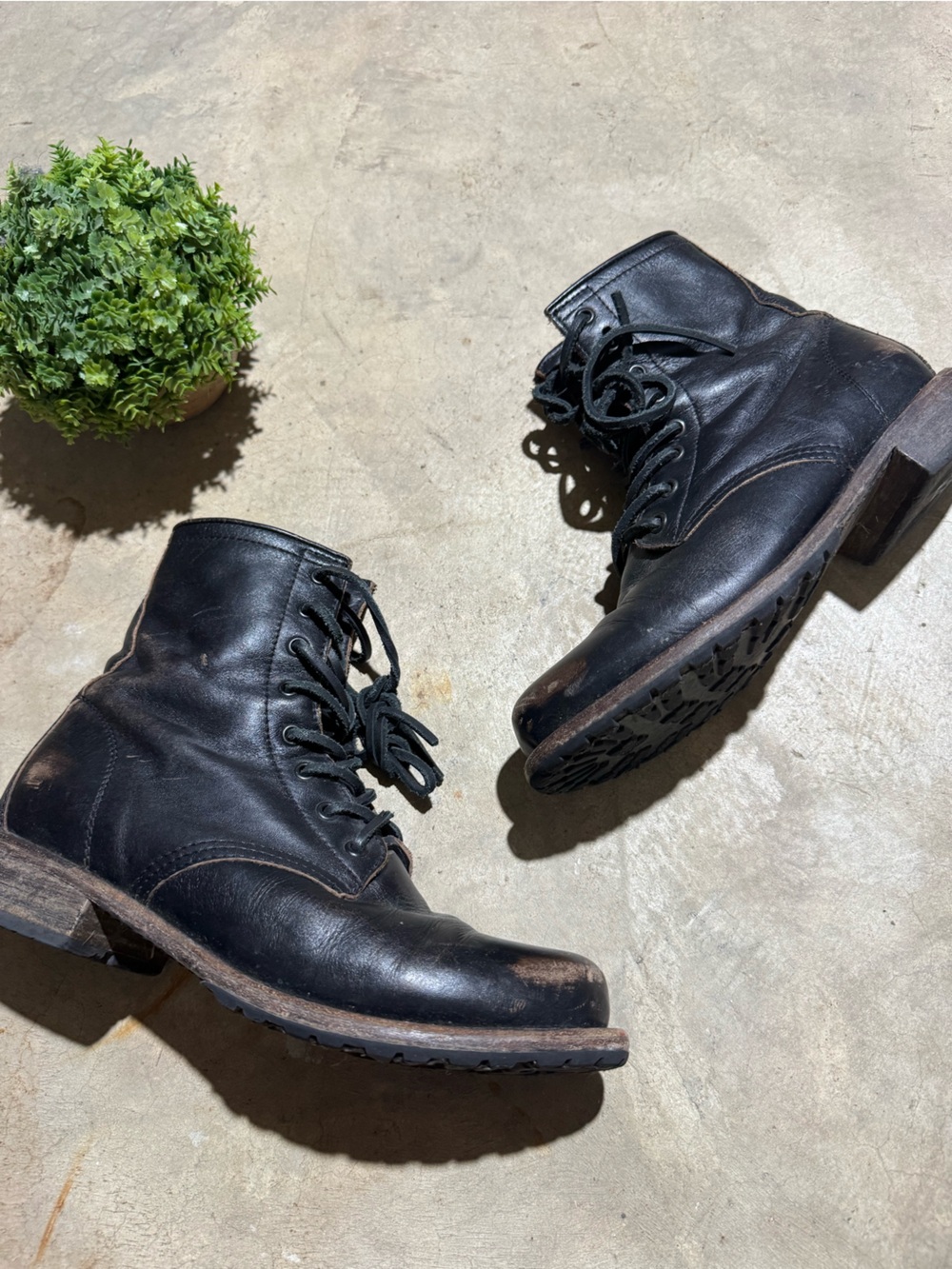 Free Bird Manchester Boots Women Size 9 Black Distressed Western Lace Up Prairie